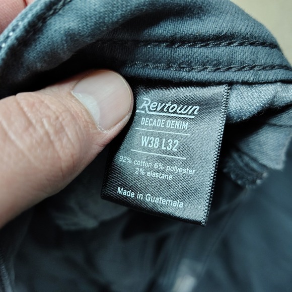 Revtown Sharp Men's Jeans 38x32 Blue Dark Wash Straight Leg Stretch Pants - Picture 8 of 10